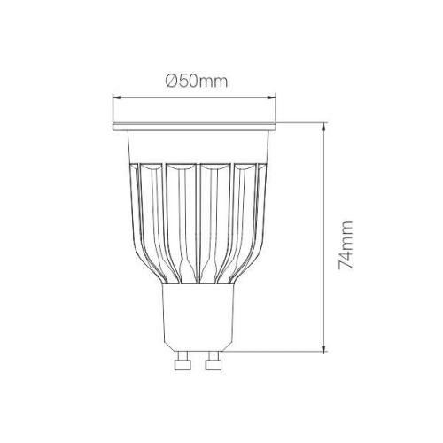 POWER 12W  DIM GU10 LED Spot  60° 50mm